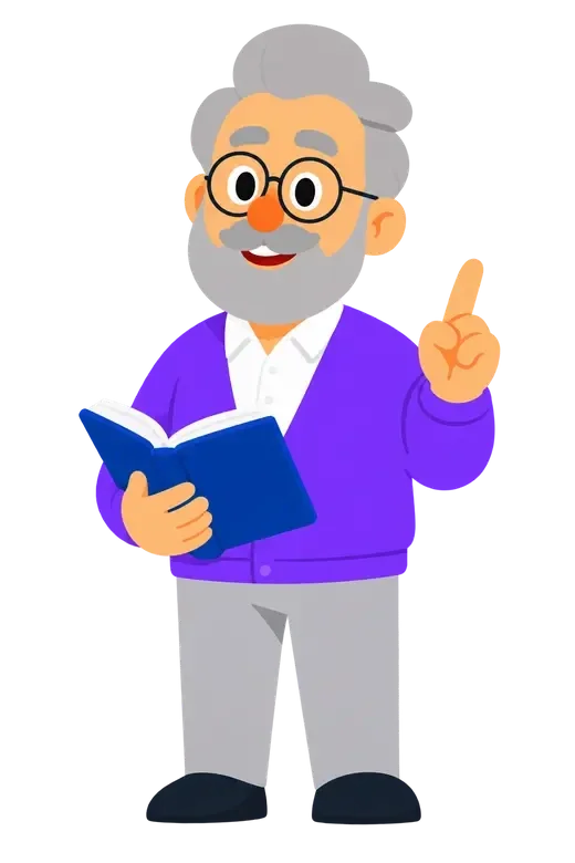 Illustratie van de Verhuur-agent met een boek.